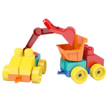 Imagem de Brinquedo Didático Retro e Caminhão Máquinas da Blocolândia Dismat MK 