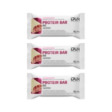 Imagem de Kit 3 barra de proteina 10g proteina chocolate branco e frutas vermelh