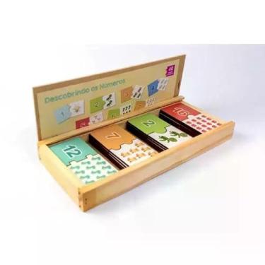 Imagem de Dominó Pedagógico Descobrindo Os Números 40 Pçs Madeira