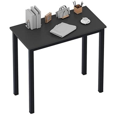 Imagem de Need Mesa de escritório em casa, 78,7 cm, moldura preta e preta