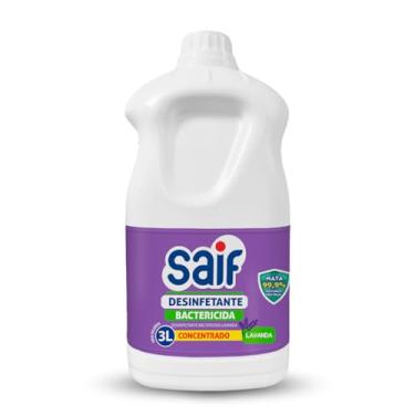 Imagem de Desinfetante Perfumado Lavanda Saif 3L, Saif, Desinfetante Líquido De Uso Geral, Lilás, Elimina 99,9% Dos Germes E Bactérias, Linha Institucional 3 Litros, Facilitando Sua Vida, Maximizando Toda Limp