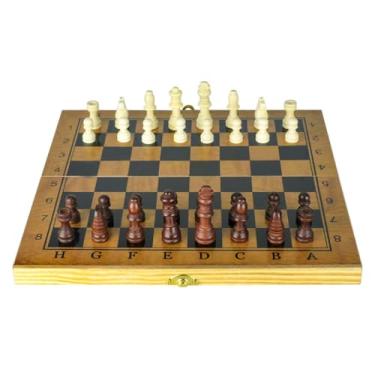 Imagem de Conjunto profissional de xadrez dobrável em madeira Xadrez (incluindo tabuleiro de xadrez)