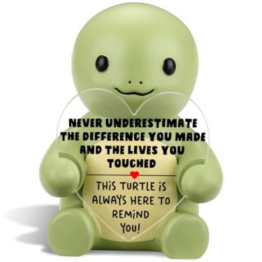 Imagem de SunyJone Appreciation Turtle Figurine Gift, Retirement Farewell Turtle Decor for Desk, Shelf, Cabinet, Leaving Job Gifts for Women Men Teacher Nurse Mentor Coworker STT28
