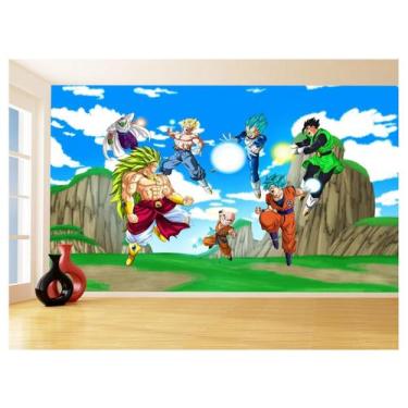 Imagem de Papel De Parede Dragon Ball Goku Vegeta Anime 3,5M Dbz475 - Você Decor
