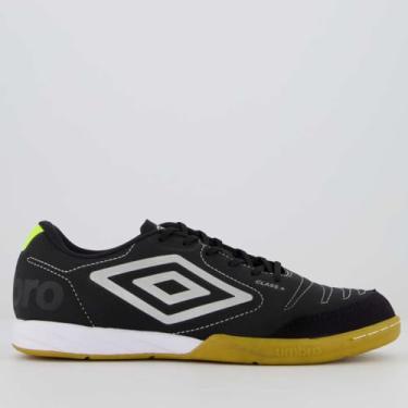 Imagem de Chuteira Umbro Class+ Futsal Preta e Lime