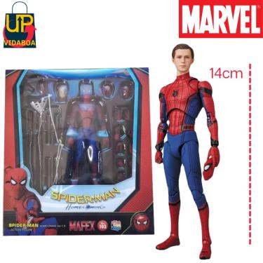Imagem de Boneco Premium Marvel -Homem Aranha todo Articulado com acessorios - Action Figure 14cm