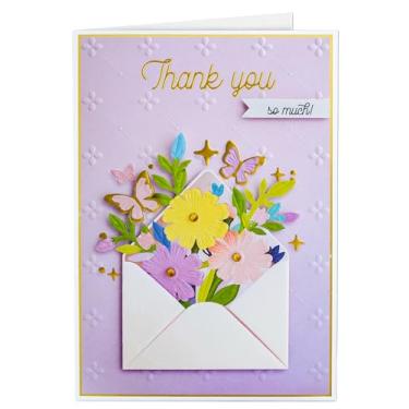 Imagem de Joli Coon Cartão de assinatura com envelope e adesivo de selo - Obrigado