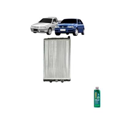 Imagem de Kit Radiador VW Gol Parati GII GIII GIV 1.0 1.6 2.0 1995 2008 + Aditivo Radiador Radiex R1882 Verde
