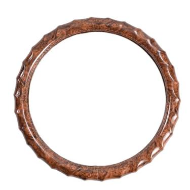 Imagem de LSAUTO Capa de volante de grão de madeira - aderência confortável, design artístico, fácil de instalar, ajuste universal para carros, caminhões, vans e SUVs (Browntm3)