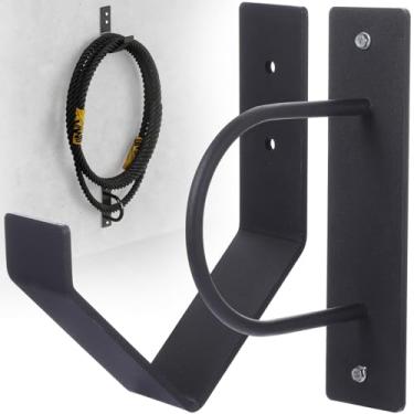 Imagem de Otoolling Kit de suporte de parede de corda de exercício, âncora de parede de aço resistente e gancho de armazenamento para cordas de 30 a 50 pés, cordas de 2,5 a 6,3 cm, suporte de corda de treino