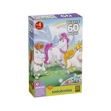 Imagem de Quebra-cabeça 60 peças Unicórnios