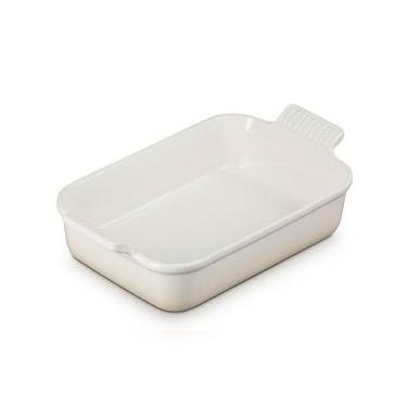 Imagem de Travessa Retangular 32 cm Heritage Branco Meringue Le Creuset