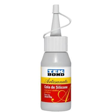 Imagem de Kit 6 Colas de Silicone TekBond 30ml 25g  Artesanato  EVA, Papel, Felt
