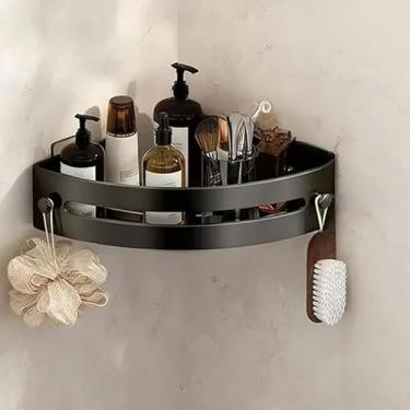 Imagem de Prateleira de Canto para Banheiro e Cozinha – Kit 1/2 Peças, Sem Perfuração com Suporte Adesivo Forte(1 Camada)