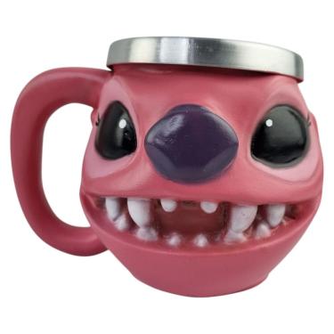 Imagem de Caneca 3D Stitch Live Action Térmica Em Resina Rosa