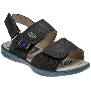 Imagem de Sandália Infantil Menino com Ajuste, Preta, Sola Resistente, Antiderrapante e Flexível (Azul/Escuro, BR, Criança de 1 a 3 anos, Numérico, 23)