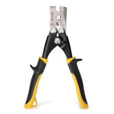 Imagem de HURRICANE Ferramenta de perfuração de encaixe para chapa metálica, ferramentas de crimpagem de tampa de calha, crimpador de tampas de extremidade para calha para chapa metálica, vinil e revestimento