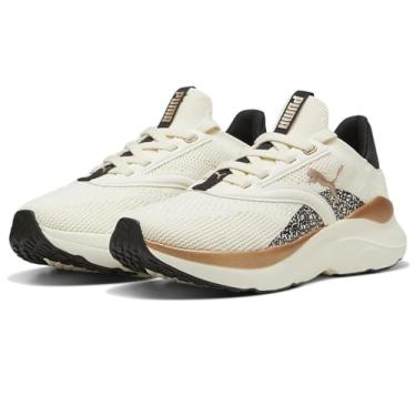 Imagem de PUMA Softride Mayve feminino, Branco e dourado e preto, 38