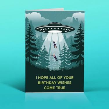 Imagem de CoCray66 I Hope All Of Your Birthday Wishes Come True ! Cartão - Funny Ufo Birthday For Friend And Family Anti Tru#Mp - Cartão inspirado por Tru#Mp Alien - Presente engraçado