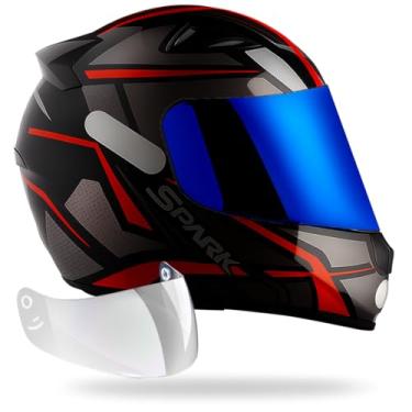 Imagem de Capacete Moto Ebf Spider Vermelho Mais Viseira Iridium Extra (60)