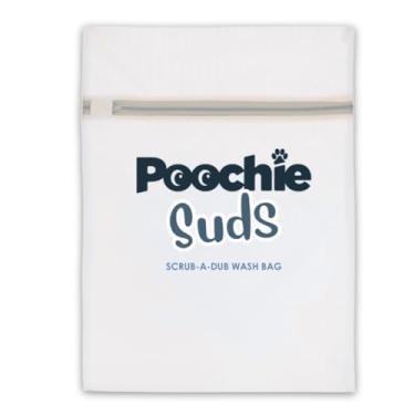 Imagem de Saco de lavanderia de malha Scrub-A-Dub para artigos para animais de estimação, grande 38 cm x 48 cm, protege coleiras, trelas, brinquedos, arreios durante a lavagem, companheiro de espuma