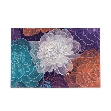 Imagem de WELLDAY Quebra-cabeça linha abstrata flores 500 peças grande jogo de arte para adultos adolescentes