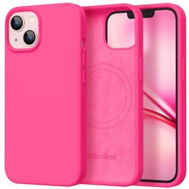 Imagem de GolbinBox Capa magnética para iPhone 13, compatível com MagSafe, [forro de microfibra macio antiarranhões], capa protetora de silicone líquido fino à prova de choque para iPhone 13 de 6,1 polegadas,