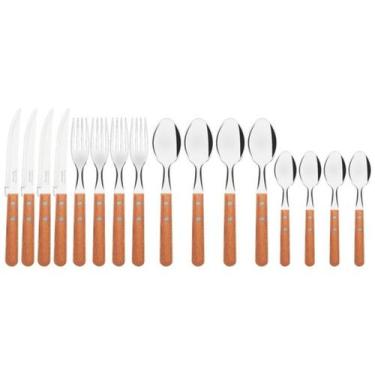 Imagem de Faqueiro Tramontina 16 Peças Dynamic Cabos de Madeira