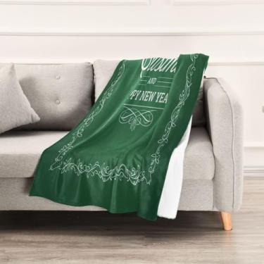 Imagem de Wassud Cobertores e mantas de Natal 152 x 228 cm elegante cobertor de feliz Natal para sofá, cobertor quente de lã de pelúcia aconchegante para cama, sofá, cadeira, decoração de casa