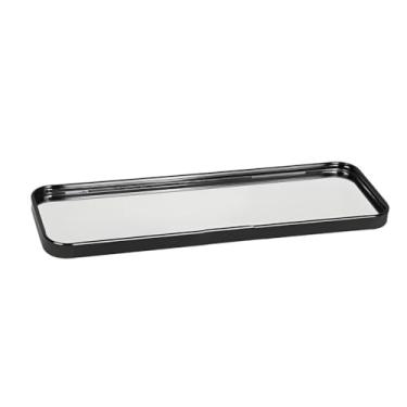 Imagem de Bandeja Espelhada Banheiro Lavabo Bandeja Decorativa Multiuso (Retangular Lisa Preta)