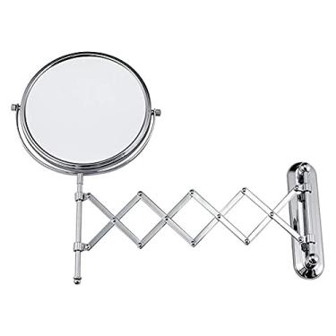 Imagem de Espelho de parede para banheiro, espelho de mesa, banheiro, montado na parede, penteadeira, espelho telescópico montado na parede de banheiro espelho de beleza espelho de banheiro espelho de vaidade