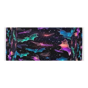 Imagem de Wassud Capas coloridas para lavadora e secadora de morcegos, protetor de lavadora com sacos de armazenamento, capa de geladeira à prova de poeira com bolsos para lavanderia doméstica, cozinha, 120 x