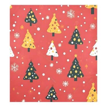 Imagem de STAYTOP Capa magnética para máquina de lavar louça, árvore de Natal e estrelas, 58 x 66 cm, capa decorativa para geladeira para porta da frente, adesivo magnético para máquina de lavar, painel de