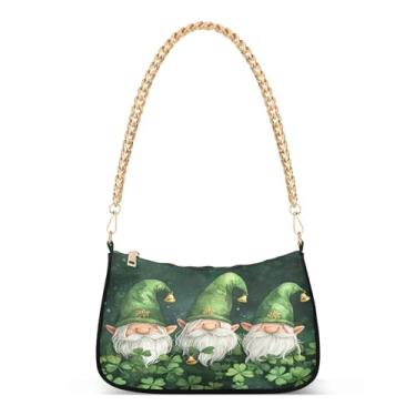 Imagem de CEBUGI Bolsas transversais femininas bolsa de ombro gnomos com barba branca bolsa clutch elegante com alça de corrente