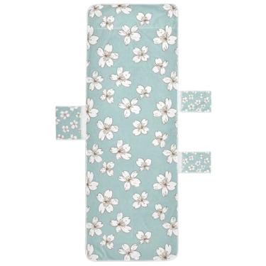 Imagem de STAYTOP Capa de toalha para espreguiçadeira de flor de ameixa estilo fresco, capa macia para espreguiçadeira, capas de cadeira de praia com bolsos para jardim ao ar livre, pátio, pátio, banhos de sol