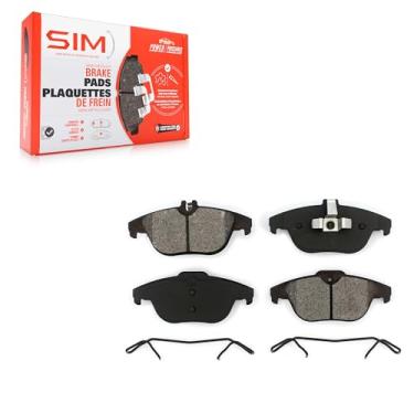 Imagem de Pastilhas de freio a disco semimetálicas traseiras SIM-1341 para Mercedes-Benz E350 C300 GLK350 C250 C350 E550 GLK250 E400 C63 AMG C230