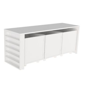 Imagem de Rack Com Baús Infantil Com Porta Carrinhos Cauê 100% Mdf