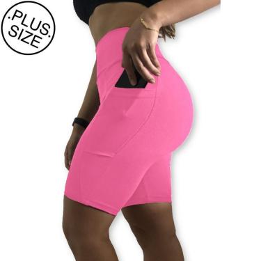 Imagem de Bermuda Plus Size Heide Ribeiro Fit Bolso para Dispositivos-Feminino