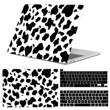 Imagem de GABraden Compatível com MacBook Pro 13 polegadas, 2020 2019 2018 2017 2016 (A2338 M1/A2159/A2251/A2289/A1989/A1706) com Touch ID e 2 protetores de teclado, capa rígida para laptop (vaca preta)