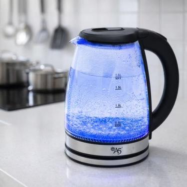 Imagem de Chaleira Elétrica De Vidro Cristal Esquentar Água Chimarrão Jarra Garr