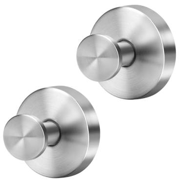 Imagem de LUMAI Kit 2 Ganchos De Parede Inox Com Ventosa Forte, Cabide Suporte De Ventosa Para Toalha, Toalha De Rosto, Roupas, Acessórios, Panos De Prato, Instalação Sem Furos
