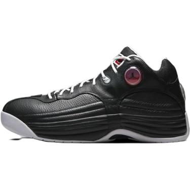 Imagem de Nike Tênis de basquete masculino Jordan Jumpman Team I Cv8926, Preto/branco/vermelho universitário, 41