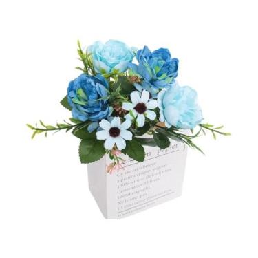 Imagem de Buquê De Flores De Peônia Artificial Para Casamento Decoração De Mesa 