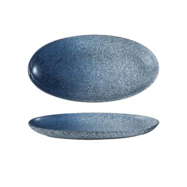 Imagem de Prato de peixe de cerâmica multifuncional de grande capacidade peixe a vapor doméstico minimalista criativo prato de sushi prato de jantar de frutos do mar prato de jantar de comida ocidental adequado