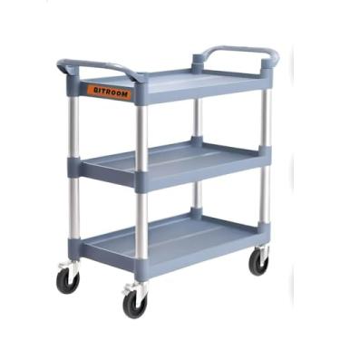 Imagem de Carro Bandeja Triplex Cinza Hotel Restaurante Freio Bitroom Cinza