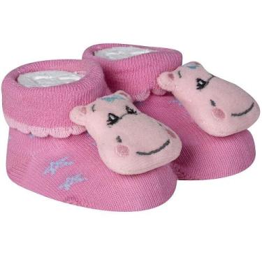 Imagem de Meia Pantufa Divertida Menina Bebê Recém Nascido Saída Maternidade Enx