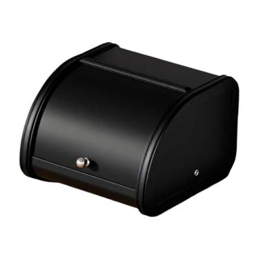 Imagem de ＫＬＫＣＭＳ Caixa de pão, recipiente de fazenda, porta-chaves multiuso, organizador de armazenamento para padaria, despensa, entrada, de casa, Preto 25x26x17cm