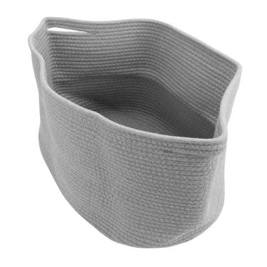 Imagem de MAVIS LAVEN Cesto Grande Trançado de Corda Com Alças, Cesto de Armazenamento de Cobertor de Algodão Pesado para Quarto e Banheiro, Com Alças Resistentes para Facilidade de Movimento, (GRAY)