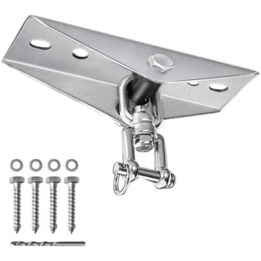 Imagem de Gancho de saco pesado, suportes de gancho para saco de pancadas com bucha de nylon silenciosa personalizada com rotação de 360° Suporte de feixe de madeira, sistemas de treinamento de força de peso