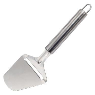 Imagem de Fatiador de queijo de aço inoxidável para queijo em bloco - Cortador de queijo e barbeador portátil - Fatiador resistente para queijos cheddar, gouda, macios e duros